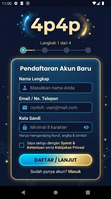 Panduan Lengkap Registrasi Akun 4p4p di Android