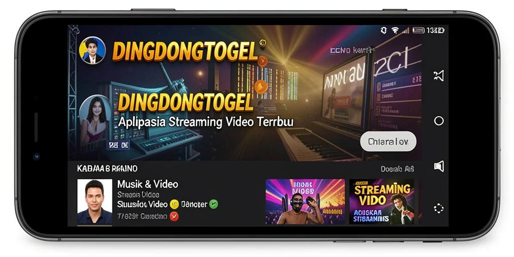 Tampilan antarmuka DINGDONGTOGEL saat menampilkan video musik.