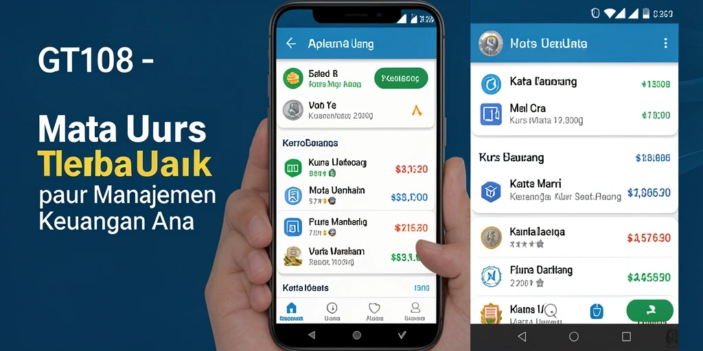 Antarmuka GT108 yang menarik dan informatif untuk pengguna Kurs Mata Uang.