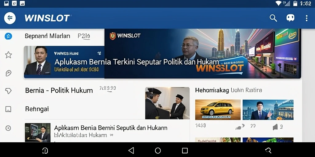 Antarmuka WINSLOT yang menampilkan berita politik dan hukum terupdate.